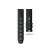WAVE Silver 22mm silikonový gumový řemínek pro Garmin Fenix černý QuickFit