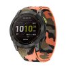 22mm CAMO Pratelný nylonový provlékací maskáčový řemínek pro Garmin Fenix Epix 2 PRO na suchý zip velcro UltraFit