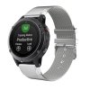 MILAN 22mm ocelový kovový řemínek pro Garmin Fenix Epix hladký Milánský tah černý stříbrný QUICKFIT