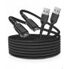 PRO Nylonový 1,2m 1,8m 4PIN -> USB nabíječka dlouhý nabíjecí USB kabel  pro pc notebook cestovní pro Garmin Fenix Epix 2 PRO (Typ Šedý délka 1,8m)