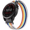 TRAIL 26mm nylonový řemínek trailový tah pro Garmin Fenix QuickFit (Barva Zelená/Černá/Modrá)