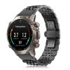 CURLY 22mm ocelový kovový řemínek pro Garmin Fenix Epix černý stříbrný QUICKFIT (Barva Štříbrná)