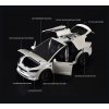 Tesla Model X 1:24 autentický sběratelský kovový model hračka na baterie s nabíjecí stanicí tesla supercharger (Barva Stříbrná)