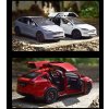 Tesla Model X 1:24 autentický sběratelský kovový model hračka na baterie s nabíjecí stanicí tesla supercharger (Barva Stříbrná)