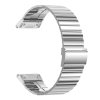 METAL 22mm ocelový kovový řemínek pro Garmin Fenix Epix černý stříbrný QUICKFIT (Barva Štříbrná)