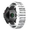 SPACE 26mm Ocelový kovový titanový řemínek pro Garmin Fenix stříbrný černý EASYFIT/QUICKFIT (Barva Stříbrná)