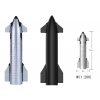 Super Heavy Starship SpaceX Mechazilla chopsticks raketa reálný sběratelský model maketa rakety 68cm (Barva V7: Starship stříbrná černá 25cm)