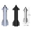 Super Heavy Starship SpaceX Mechazilla chopsticks raketa reálný sběratelský model maketa rakety 68cm (Barva V7: Starship stříbrná černá 25cm)