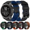 Io9UQuick Fit 22mm 26mm Soft Leather with Silicone Wristband Strap For Garmin Fenix 7 7X 6