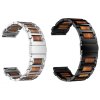 WOOD 26mm kovový dřevěný řemínek pro Garmin Fenix 8 Tactix Enduro 3 QuickFit (Barva Štříbrná)