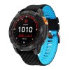 gCARBON 22mm silikonový řemínek s karbonovým vzorem pro Garmin Fenix 8 Tactix Enduro 3 QuickFit (Barva Oranžová/Černá)