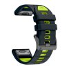 EIGHT 22mm silikonový řemínek originální vzled vzor pro Garmin Fenix 8 47mm QuickFit (Barva Zelená/Černá SCREW)