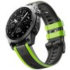 RUNNER 22mm silikonový řemínek pro Garmin Fenix 8 47mm QuickFit (Barva Zelená/Černá)
