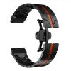 METALLIC 26mm Ocelový kovový řemínek pro Garmin Fenix stříbrný černý EASYFIT/QUICKFIT (Barva Titanová/Oranžová)
