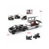 Tesla Cybertruck 1:24 pickup trailer autentický sběratelský kovový model hračka na baterie s karavanem a čytřkolkou (Barva Zelená)