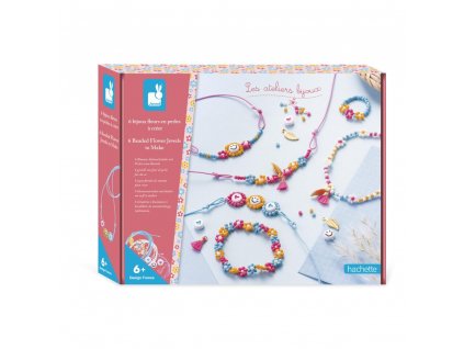 J07998 Janod Atelier Sada Vyroba sperkov Kvety 6ks od 6 rokov 01
