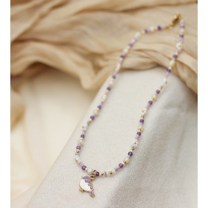 Choker ,,Violet" zlaté detaily