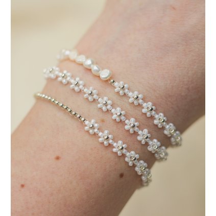 Náramek ,,Sofia" stříbrné detaily