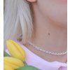 Choker - ,,Sofia" celokytičkový, stříbrné detaily