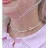 Choker - ,,Sofia" celokytičkový, stříbrné detaily