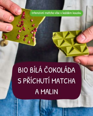 💚 Chceš se ocitnout v matcha nebi? Ochutnej naši bílou čokoládu s matchou a lesními malinami! 🍫 Krásně v ní vyniká výrazná...