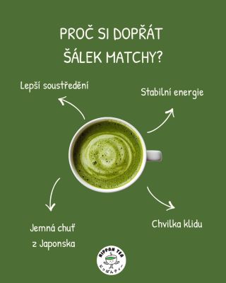 🍵 Proč si dopřát šálek matchy? 👉 Protože vám zpříjemní den hned několika způsoby: ⚡ Stabilní energie, která vás podrží...