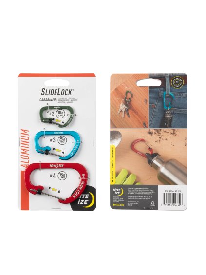 2090 3 nite ize slidelock aluminium hlinikova karabina s pojistkou