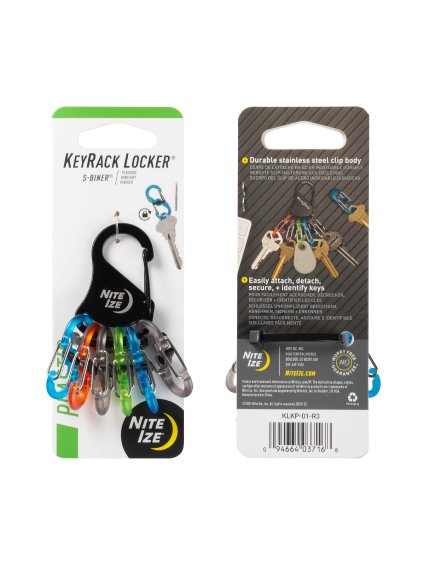 Klíčenka Nite Ize Keyrack Locker S Biner Plastic (5)