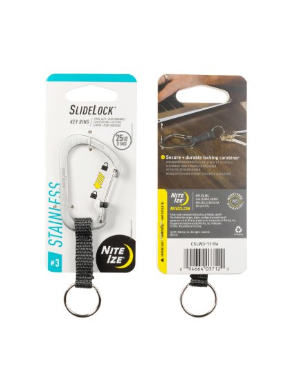 Klíčenka Nite Ize SlideLock Key Ring Stainless Steel (1)