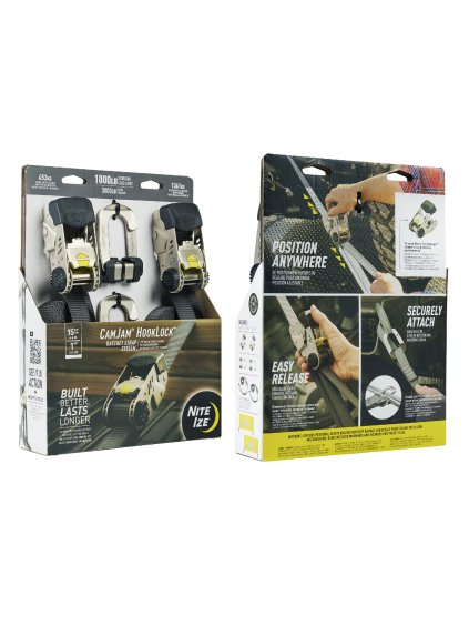Upínací systém CamJam™ HookLock Ratchet Strap System Large 15 Ft 2 Pack (1)