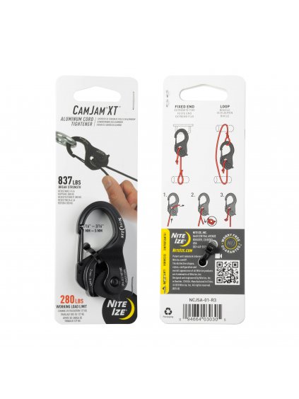 Upínací hliníková karabina Nite Ize CamJam XT Aluminium Cord Tightener (1)