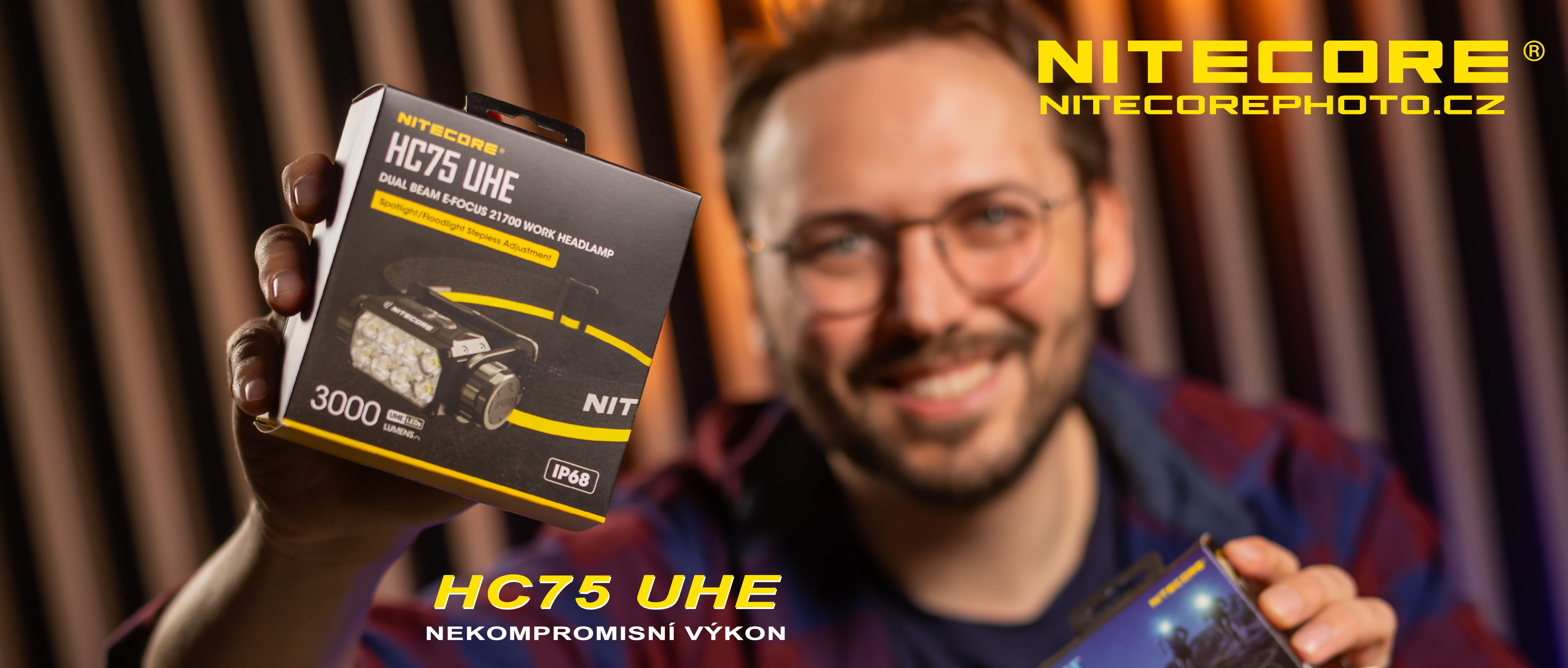 Nitecore HC75 UHE - výkonná čelovka s dosvitem až 192m
