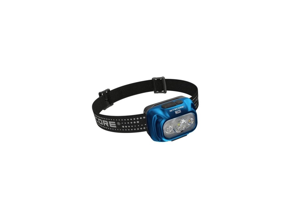 Nitecore NU31 modrá - odolná a lehká čelovka na sport, lehká čelovka, čelovka pro outdoor, čelovka pro běh,