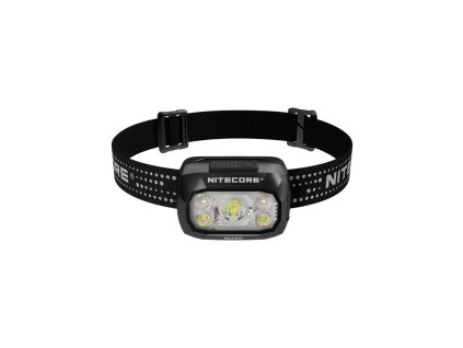 Čelovka NITECORE NU30 – lehká outdoorová čelovka s výkonem 500 lm, třemi světelnými zdroji, širokým kuželem TrueVision+ a USB-C nabíjením, ideální pro běh, turistiku a kempování.