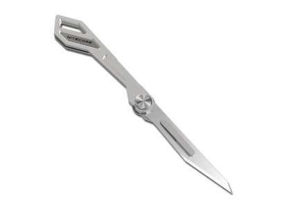 Nitecore NTK05 – ultralehký titanový EDC nůž na klíče s výměnnou skalpelovou čepelí a precizním CNC zpracováním