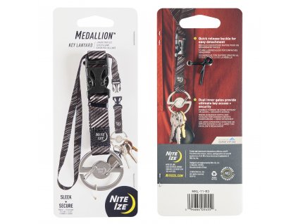 Oboustranná karabina se šňůrkou Nite Ize Medallion™ Key Lanyard (1)