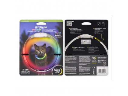 Nabíjecí LED bezpečnostní obojek Nite Ize NiteMeow™ Rechargeable LED Safety Necklace Disc O Select™ (2)
