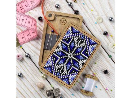 Magnetický jehelníček vyšívací sada modrý motiv