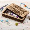Krabička s jehelníčkem 1 sekce, motiv dřevěná krajka