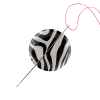 Magnetický držák na jehlu černobílá zebra