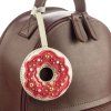 Vyšívací korálková sada přívěšek na tašku růžový donut na batohu