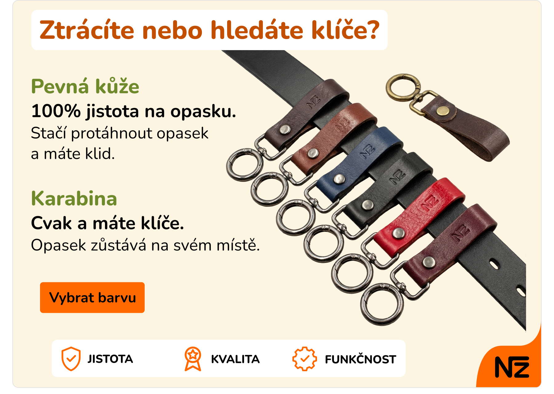 Kvalitní klíčenky => nadčasový doplňek