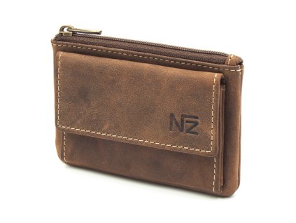 Kožená peněženka hnědá - mini turistická Nivasaža N139