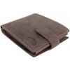 Hnědá pánská kožená peněženka Nivasaža prostorná se zapínáním N55