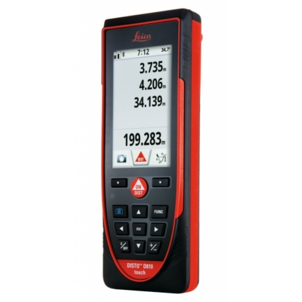 Laserový měřič vzdálenosti s dotykovou obrazovkou