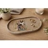 Ovális beton tálca – rókás mintával (ékszertartó)