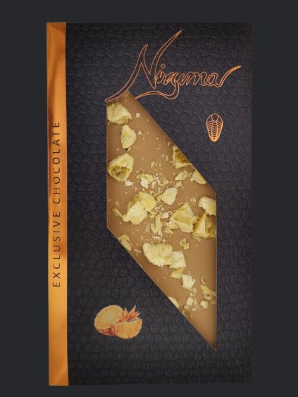 Karamelová čokoláda 30,4 s ananasem 125g velká, řemeslná, exkluzivní, dárková