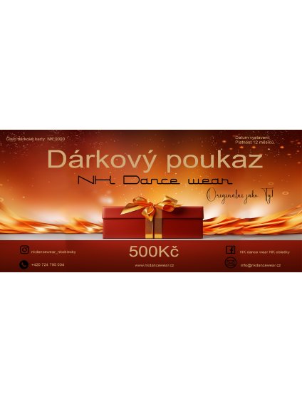 Dárkový poukaz v hodnotě 500Kč