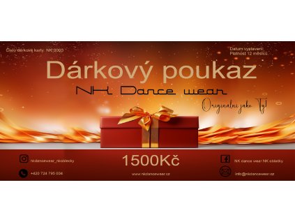 Dárková karta NK Dance wear 1500kč