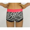 Dětské kraťásky Natali - zebra, neon červeno-černá